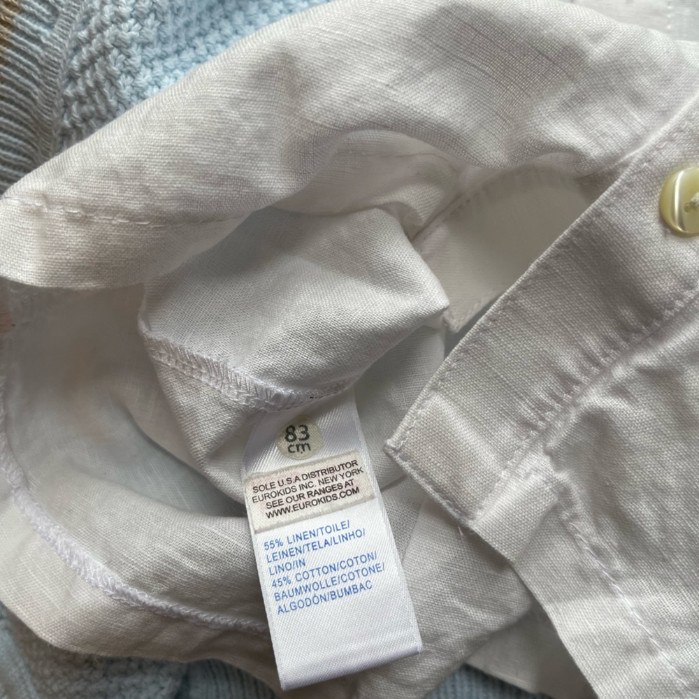 Emile et Rose Baby Linen shirt short and vest sweater  18 mos - Picture 6 of 7
